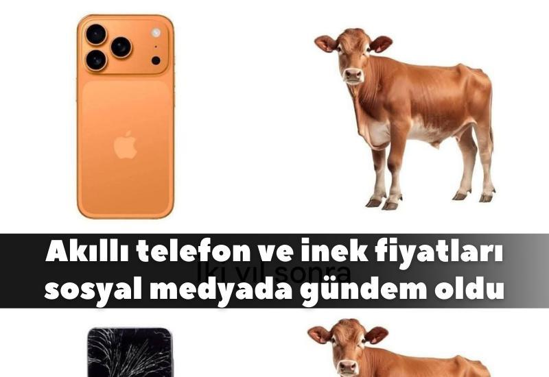 Akıllı telefon ve inek fiyatları sosyal medyada gündem oldu