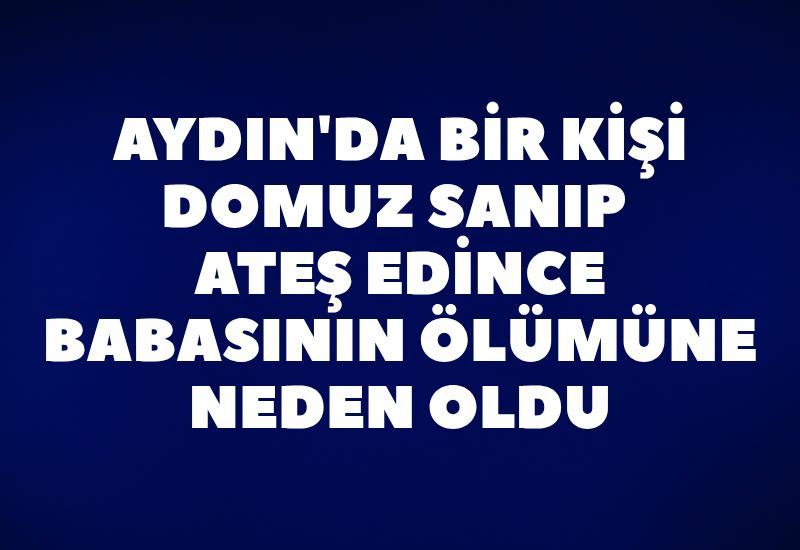 Aydın'da bir kişi domuz sanıp ateş edince babasının ölümüne neden oldu
