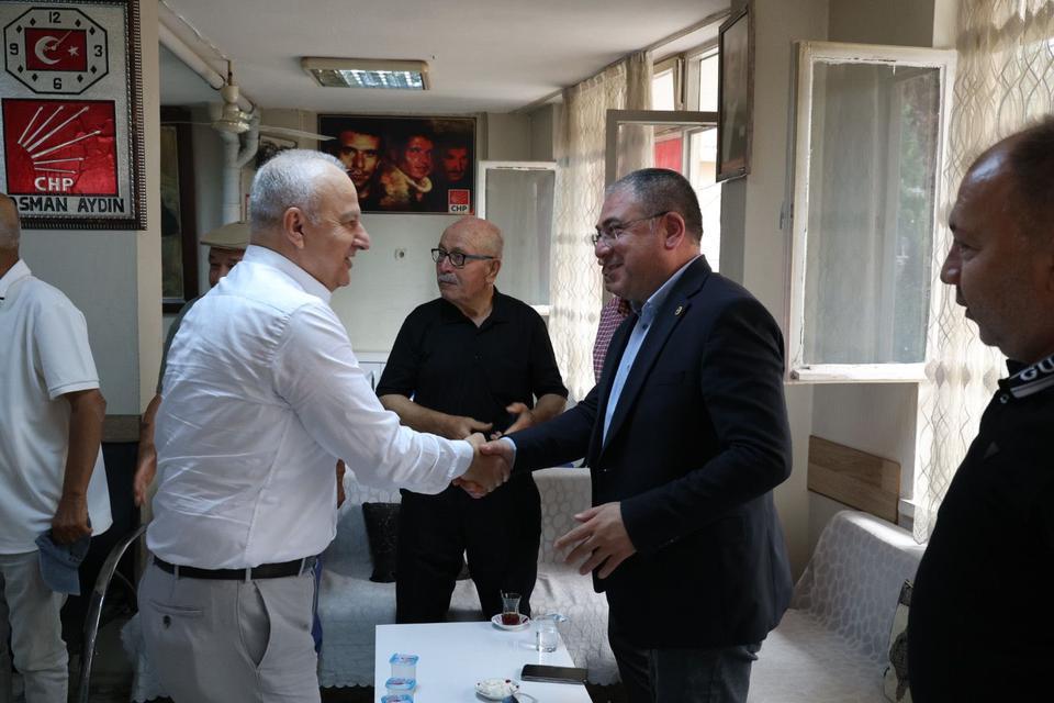 CHP’li Karakoz bayramın ikinci gününde Çine’de partililerle buluştu
