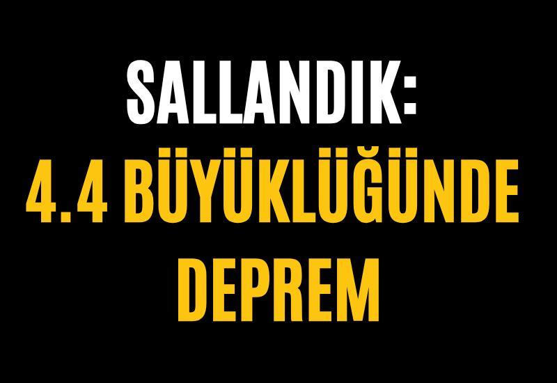 Sallandık: 4.4 büyüklüğünde deprem