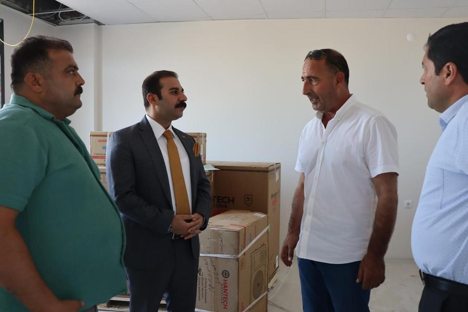 KOÇARLI KAYMAKAMI TAŞKIN CEMEVİ İNŞAATINDA İNCELEMELERDE BULUNDU