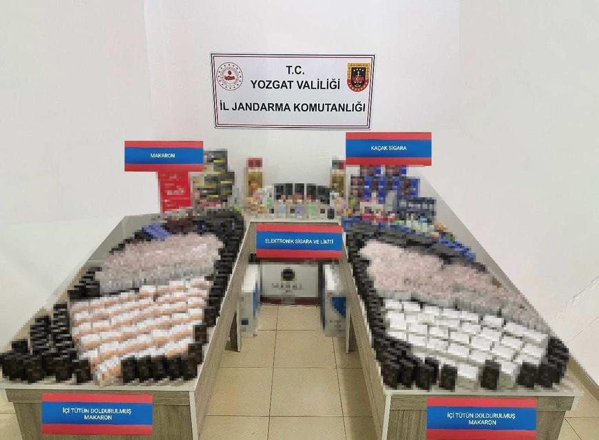 SARIKAYA'DA 17 BİN 800 ADET MAKARON ELE GEÇİRİLDİ
