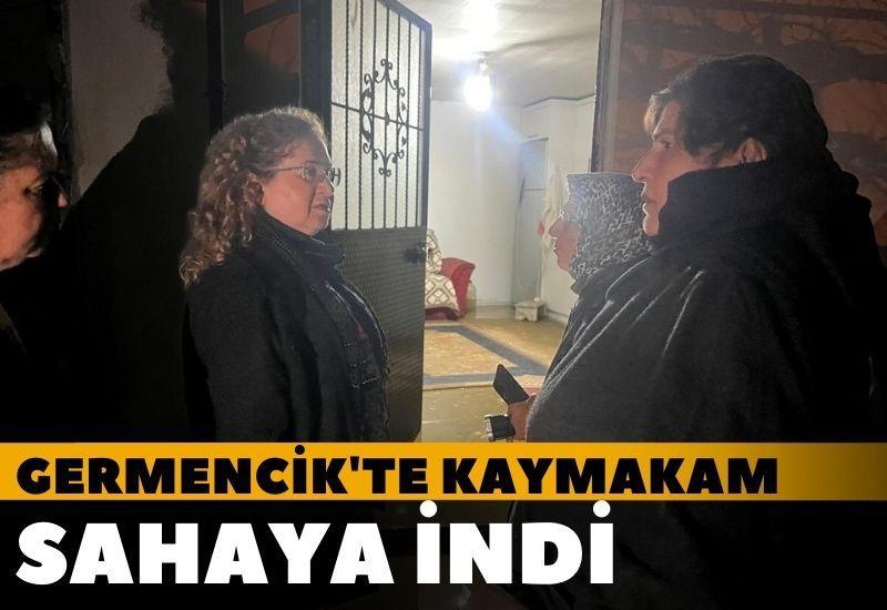 Germencik'te kaymakam da sahaya indi