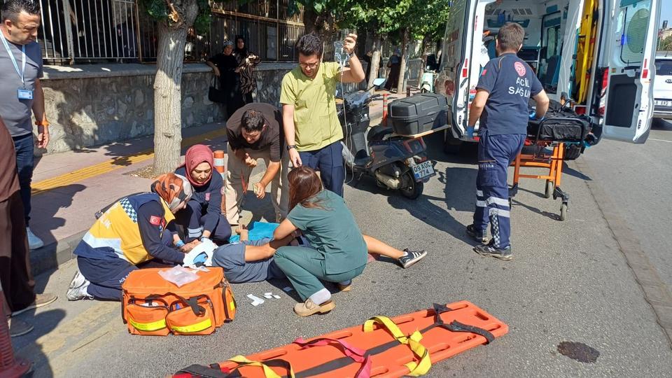 Aydın’da panik fren kaza getirdi: 1 yaralı