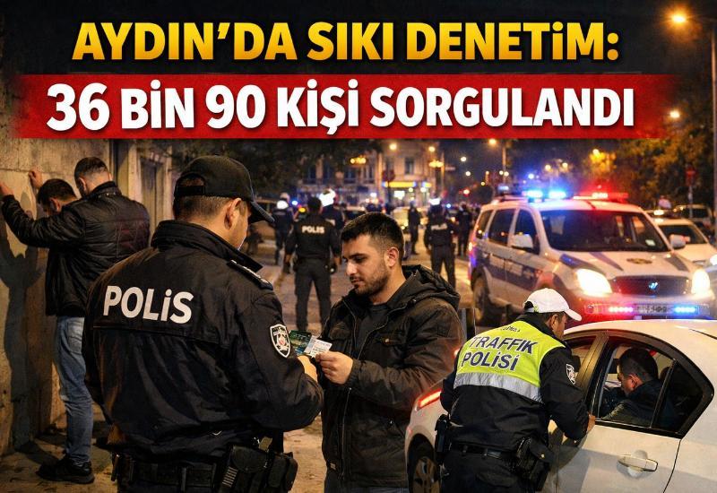 Aydın’da sıkı denetim: 36 bin 90 kişi sorgulandı