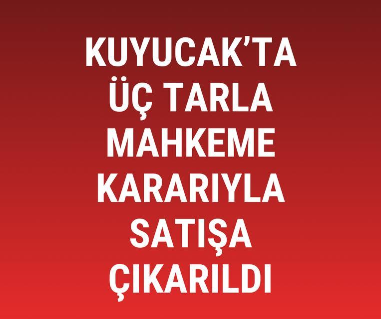 Kuyucak'ta üç tarla mahkeme kararıyla satışa çıkarıldı