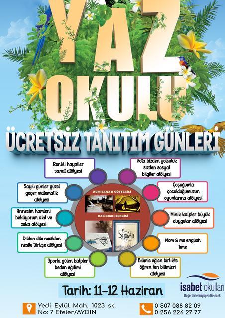 Özel Aydın İsabet Okulları'ndan ücretsiz tanıtım günleri