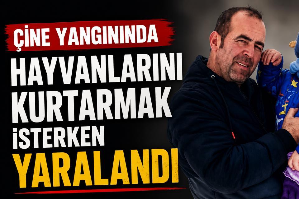 Çine yangınında hayvanlarını kurtarmak isterken yaralandı