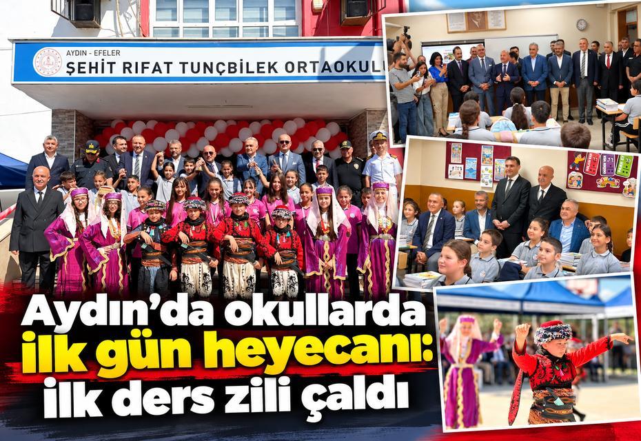 Aydın’da okullarda ilk gün heyecanı: İlk ders zili çaldı