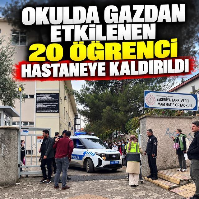 Okulda gazdan etkilenen 20 öğrenci hastaneye kaldırıldı