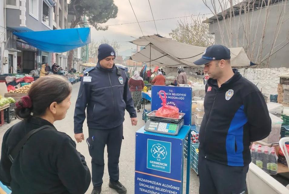 Germencik’te pazarda terazi güvencesi