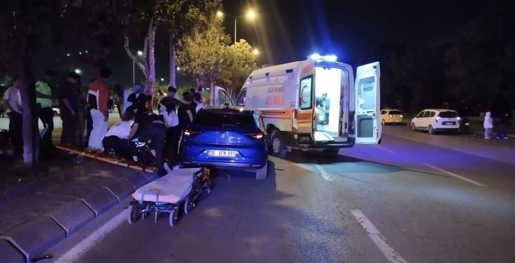 Otomobil ile motosiklet çarpıştı: 1 yaralı
