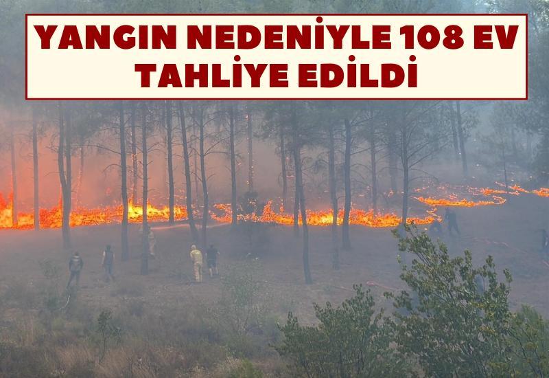 Yangın nedeniyle 108 ev tahliye edildi