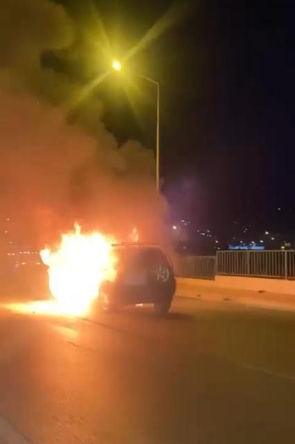 SEYİR HALİNDEKİ OTOMOBİL ALEV TOPUNA DÖNDÜ