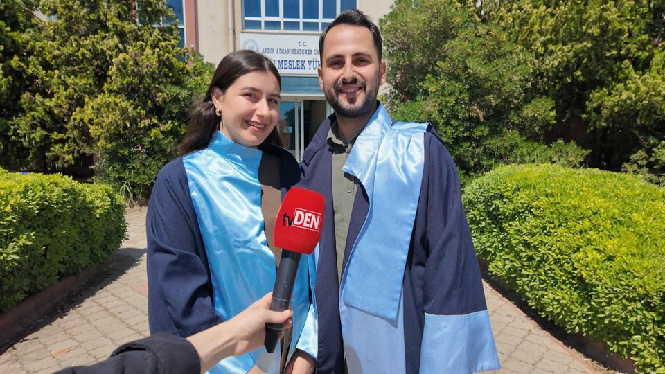 Aydın'da anne adayı okul birincisi, eşi okul üçüncüsü oldu