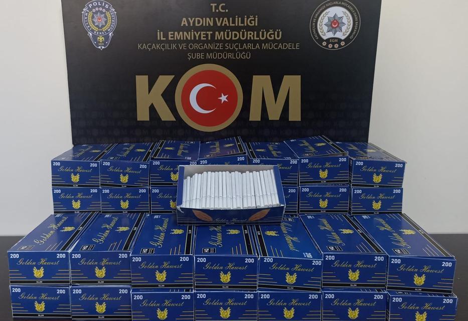 Aydın’da 8 bin 600 adet makaron ele geçirildi