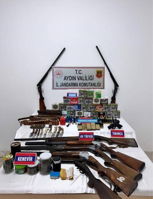 Aydın’da silah ve uyuşturucu operasyonu: 2 gözaltı