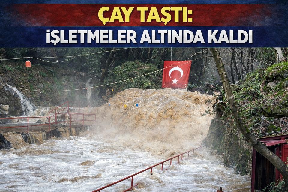 Çay taştı: İşletmeler altında kaldı