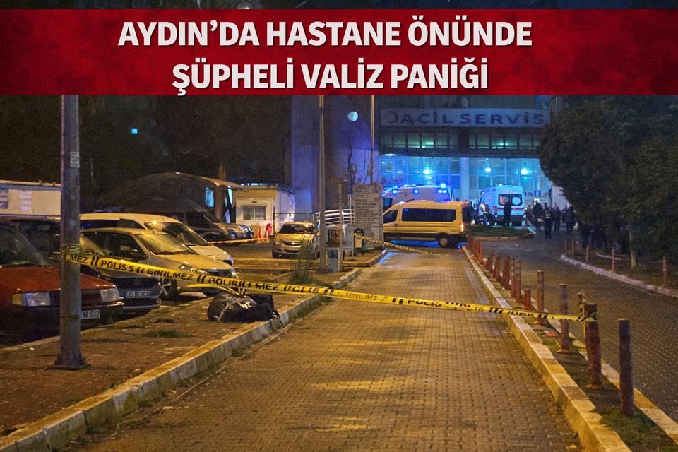 Aydın'da hastane önünde şüpheli valiz paniği