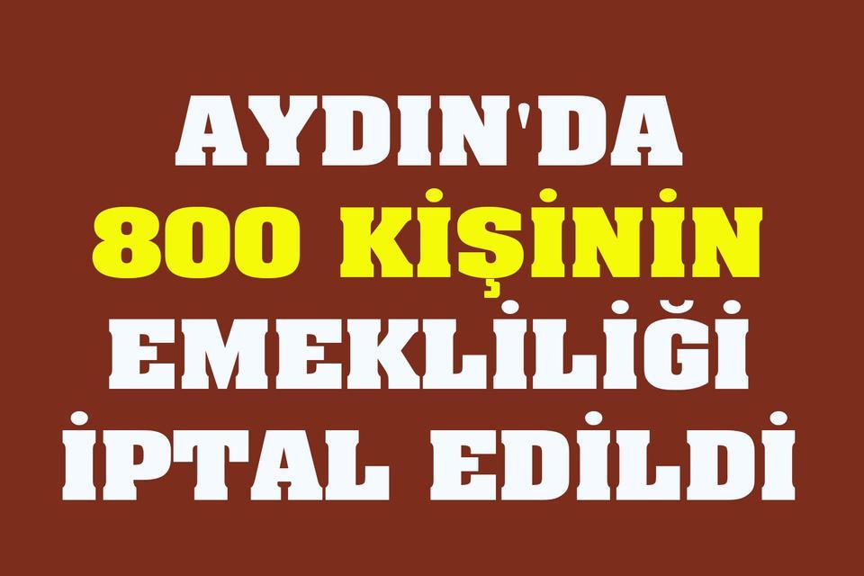 Aydın'da 800 kişinin emekliliği iptal edildi