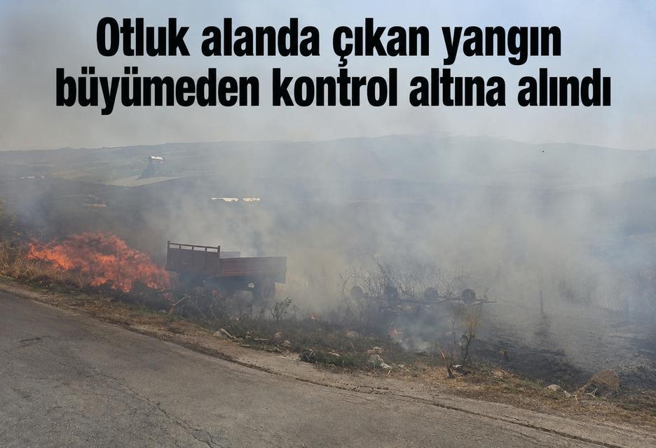Otluk alanda çıkan yangın büyümeden kontrol altına alındı