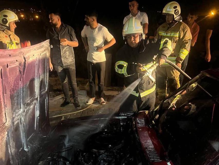 Seyir halindeki otomobilde yangın
