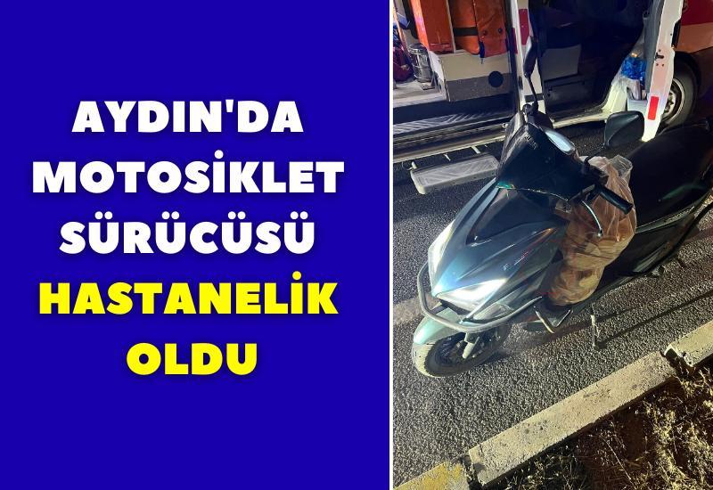 Aydın'da motosiklet sürücüsü hastanelik oldu