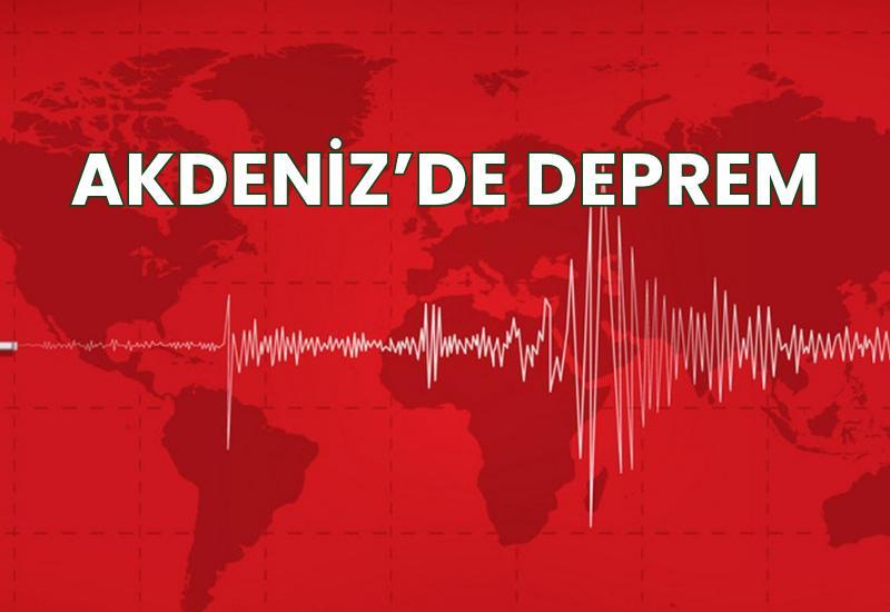 Akdeniz’de deprem