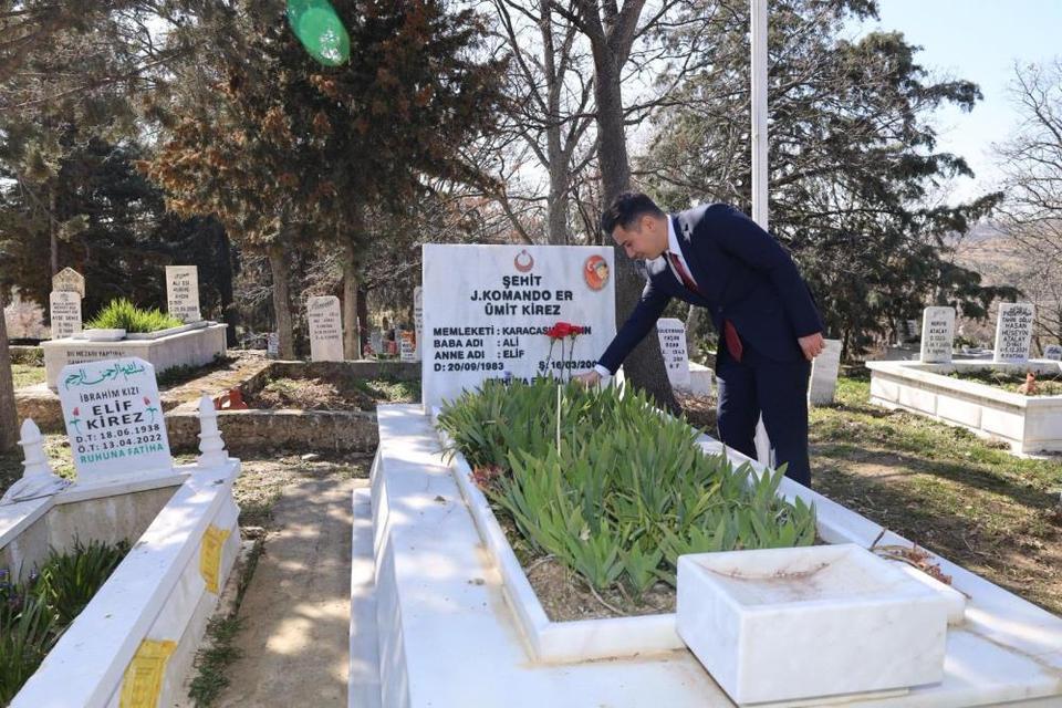 Karacasulu Şehit Kirez mezarı başında anıldı