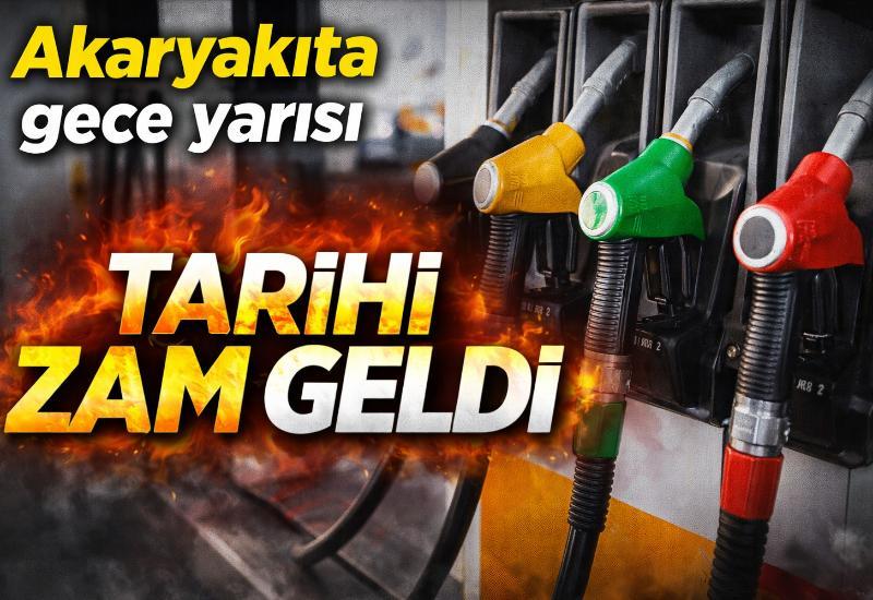 Akaryakıta gece yarısı tarihi zam geldi