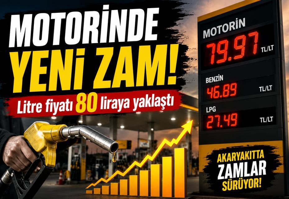 Motorinde yeni zam! Litre fiyatı 80 liraya yaklaştı