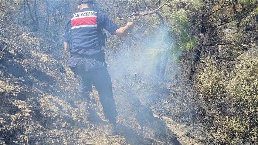 Çine yangınında Jandarma canını hiçe saydı