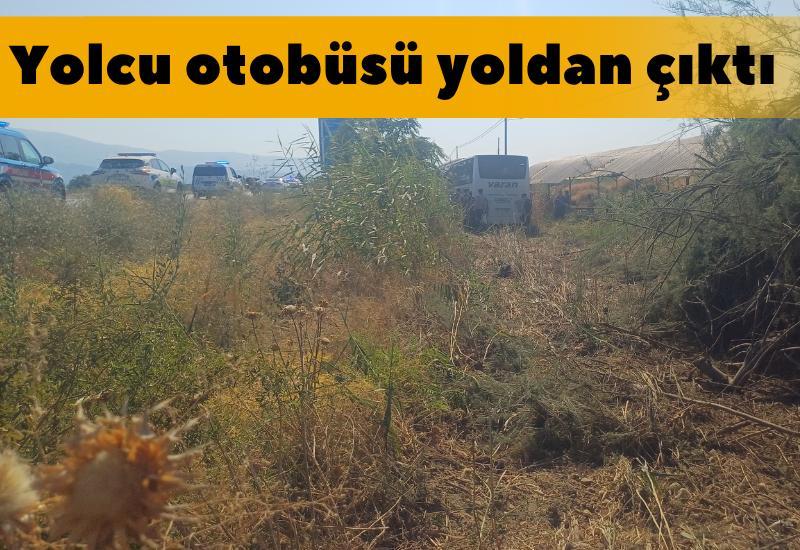 Yolcu otobüsü yoldan çıktı