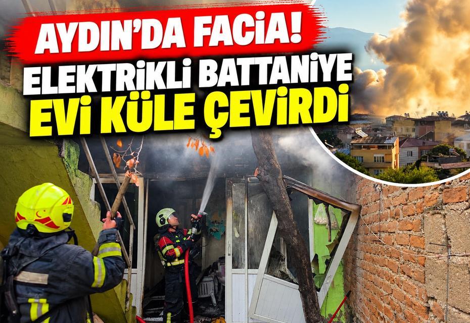 Aydın'da facia!... Elektrikli battaniye evi küle çevirdi