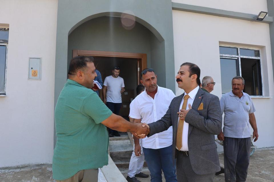 KOÇARLI KAYMAKAMI TAŞKIN CEMEVİ İNŞAATINDA İNCELEMELERDE BULUNDU