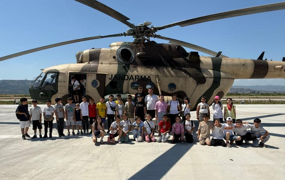 Çineli öğrencilerin helikopter ve İHA heyecanı