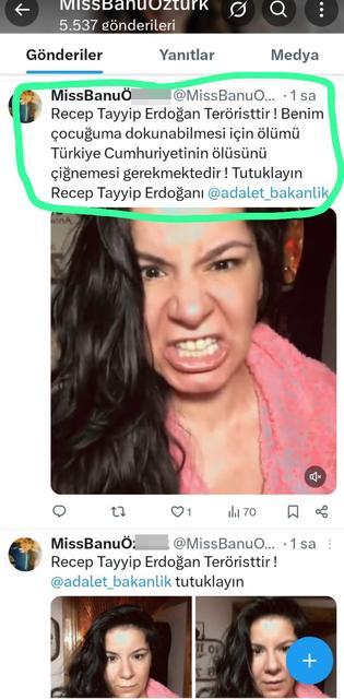 SOSYAL MEDYADAN CUMHURBAŞKANI'NA HAKARET EDEN KADIN GÖZALTINA ALINDI