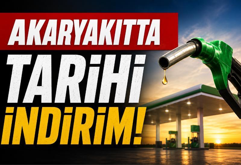 Akaryakıtta tarihi indirim!