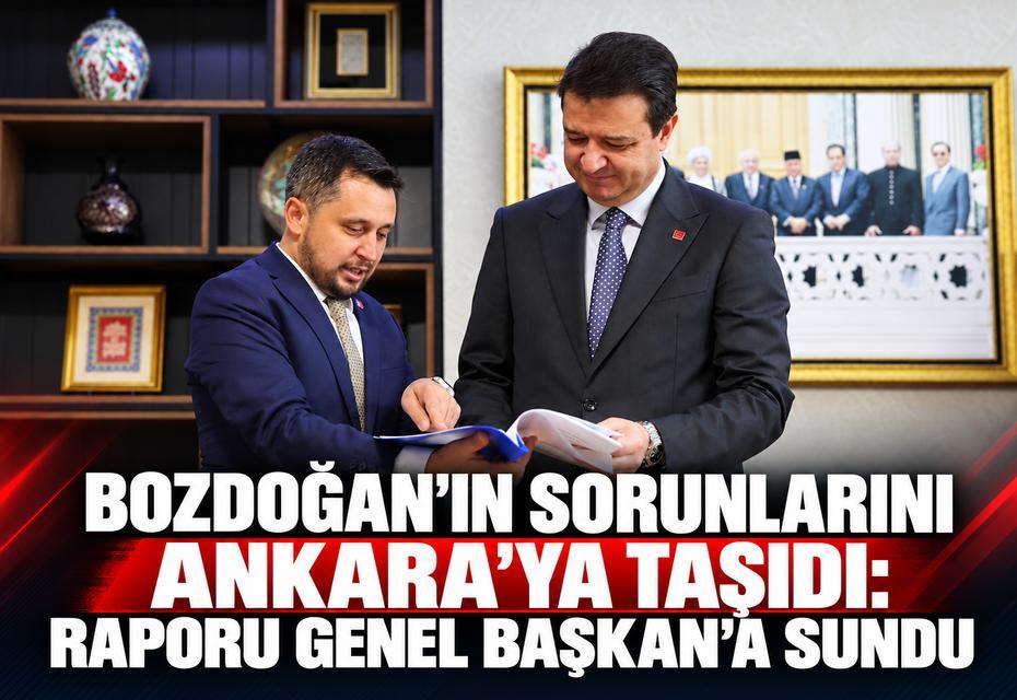 Bozdoğan’ın sorunlarını Ankara’ya taşıdı: Raporu Genel Başkan’a sundu