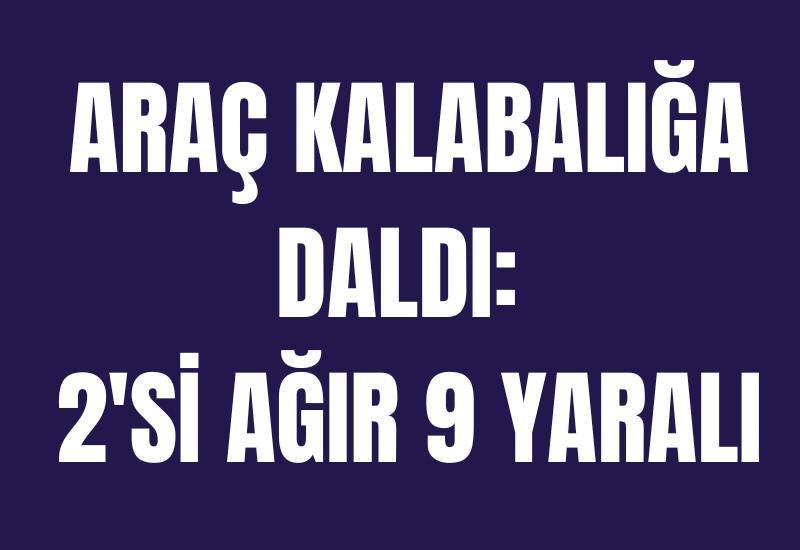 Araç kalabalığa daldı: 2'si ağır 9 yaralı