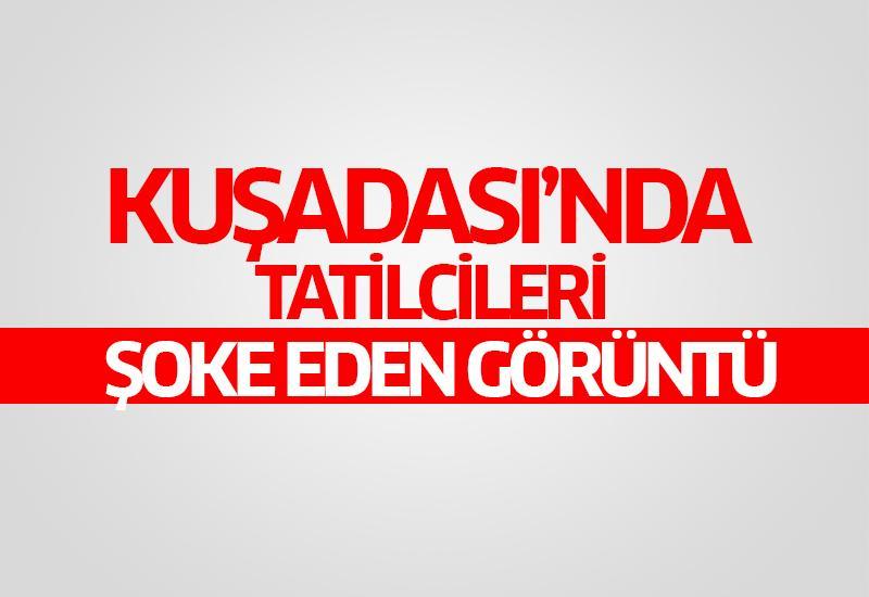 Kuşadası'nda Çamlık yolu çöplerle dolu