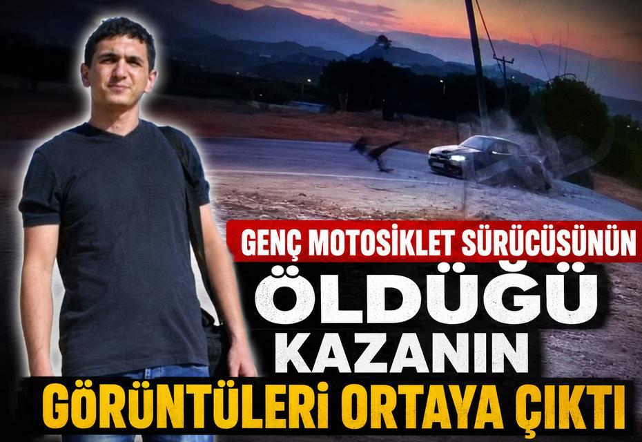 Genç motosiklet sürücüsünün öldüğü kazanın görüntüleri ortaya çıktı