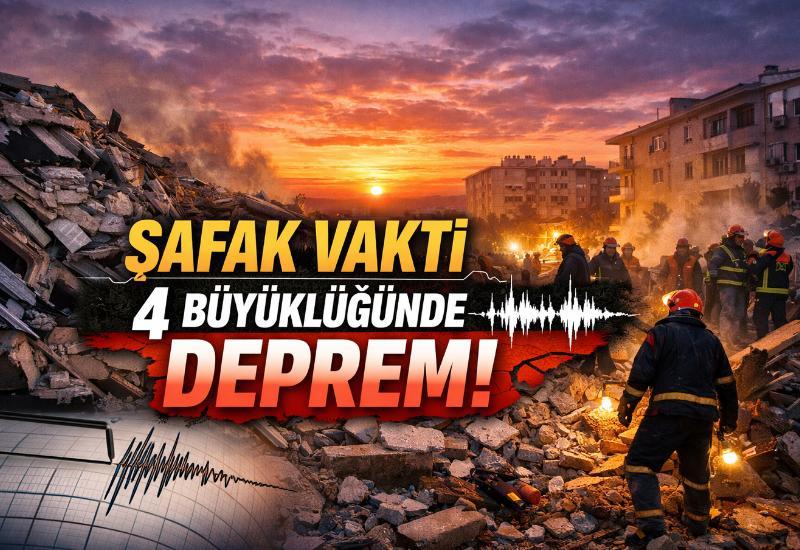 Şafak vakti 4 büyüklüğünde deprem