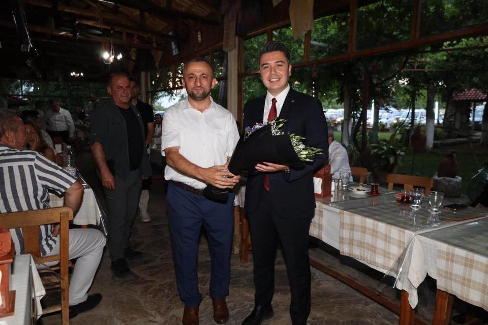Karacasu Kaymakamı Mehmet Gündoğdu'ya veda yemeği