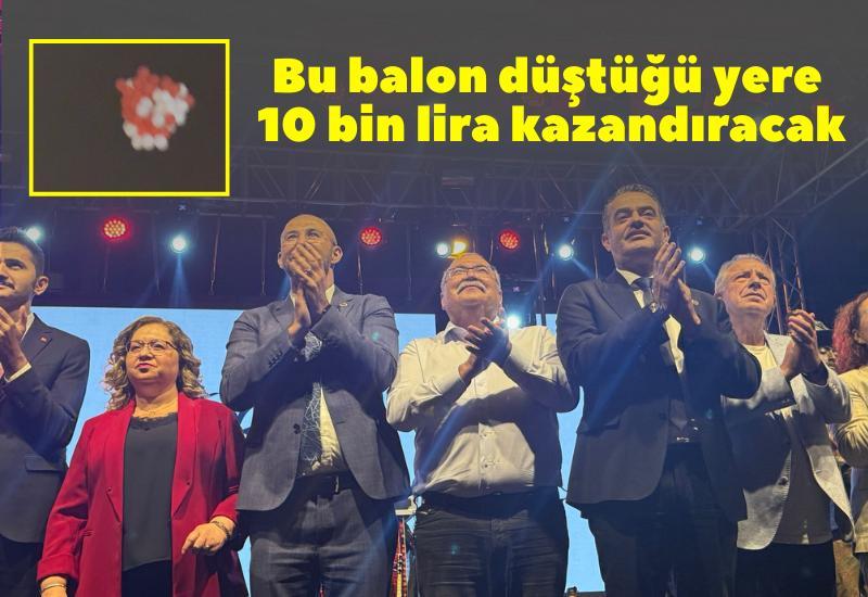 Bu balon düştüğü yere 10 bin lira kazandıracak