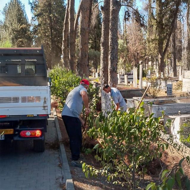 eler Belediyesi’nden Tellidede Mezarlığı’nda çalışma