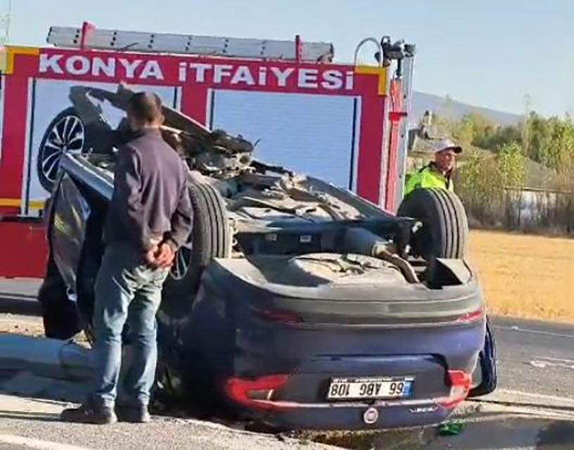 Otomobil takla attı: 3 yaralı
