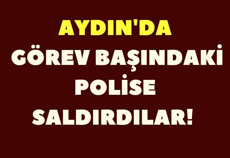Aydın'da görev başındaki polise saldırdılar!