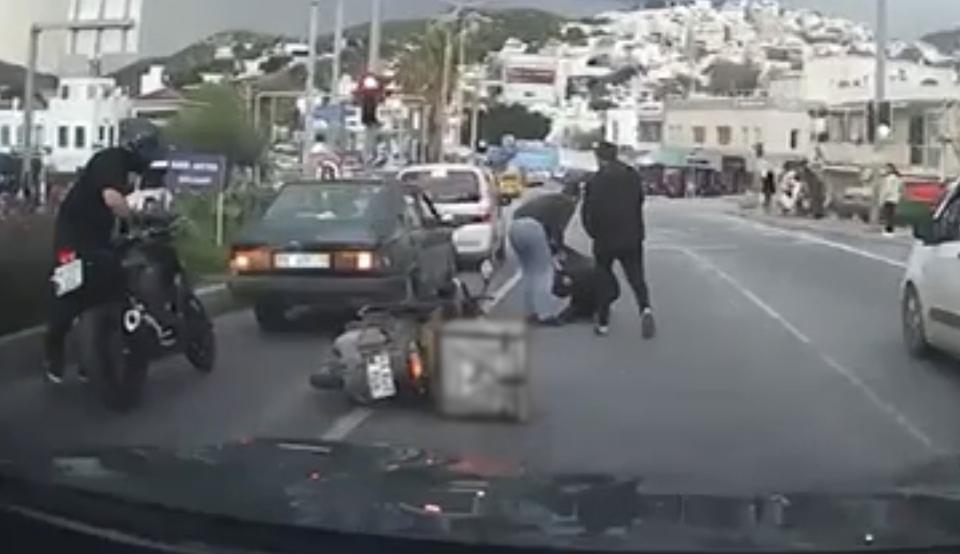 Kuryeyi yol ortasında darbettiler, 360 bin TL ceza yediler