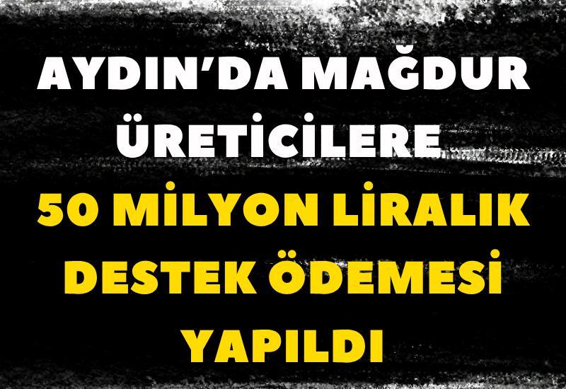 Aydın’da mağdur üreticilere 50 milyon liralık destek ödemesi yapıldı